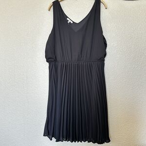 Maurice’s Pleated V Neck Sleeveless Black Dress New With Tags XXL